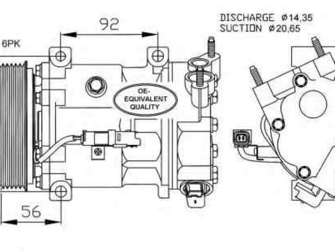 Compresor clima aer conditionat PEUGEOT 807 E NRF 32240