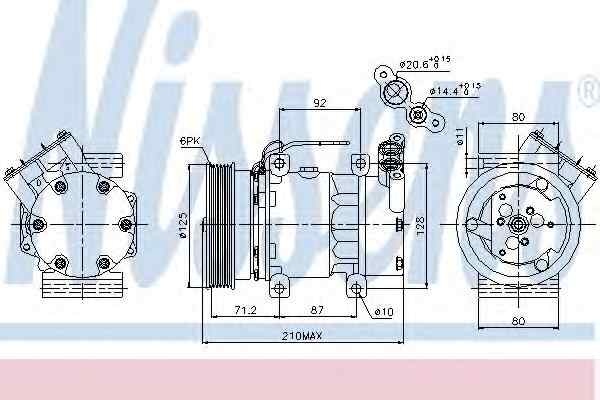Compresor clima aer conditionat RENAULT MEGANE I Classic LA0/1 NISSENS 89064
