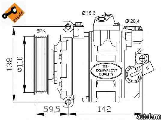 Compresor clima aer conditionat SEAT IBIZA V 6J5 NRF 32146