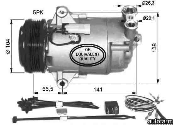 Compresor clima aer conditionat VAUXHALL ASTRA Mk V H combi NRF 32426