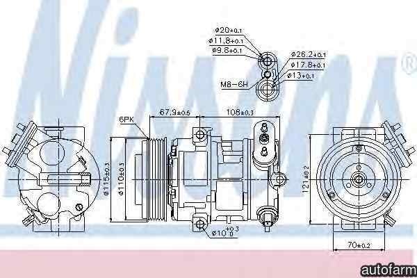 Compresor clima aer conditionat VAUXHALL CORSA Mk III D L8 Producator NISSENS 89126