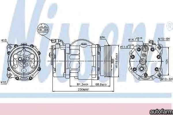 Compresor clima aer conditionat VW GOLF III 1H1 Producator NISSENS 89040
