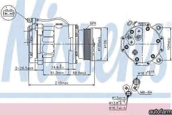 Compresor clima aer conditionat VW LUPO 6X1 6E1 Producator NISSENS 89088