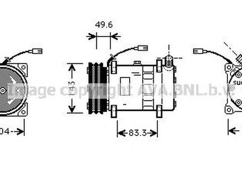 Compresor clima ALFA ROMEO 155 167 AVA FTK324