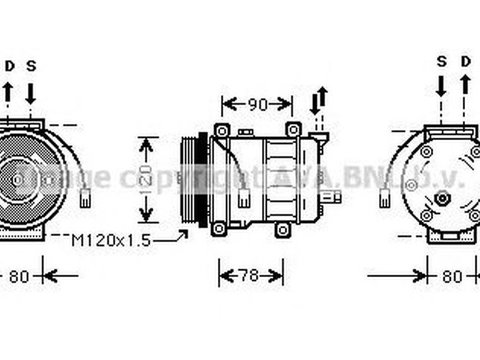 Compresor clima ALFA ROMEO 155 167 AVA LK010