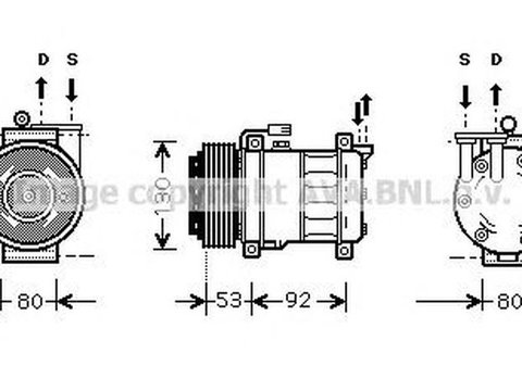 Compresor clima ALFA ROMEO 166 936 AVA LK009