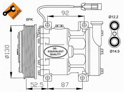 Compresor clima ALFA ROMEO 166 936 NRF 32113