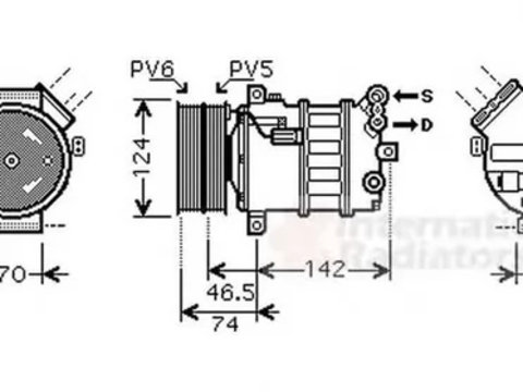 Compresor clima ALFA ROMEO BRERA 939 VAN WEZEL 0100K106 PieseDeTop