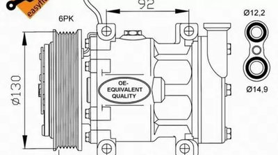 Compresor clima ALFA ROMEO GTV 916C NRF 32113 Pies