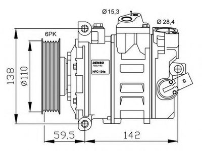 Compresor clima AUDI A4 Avant 8E5 B6 NRF 32146G