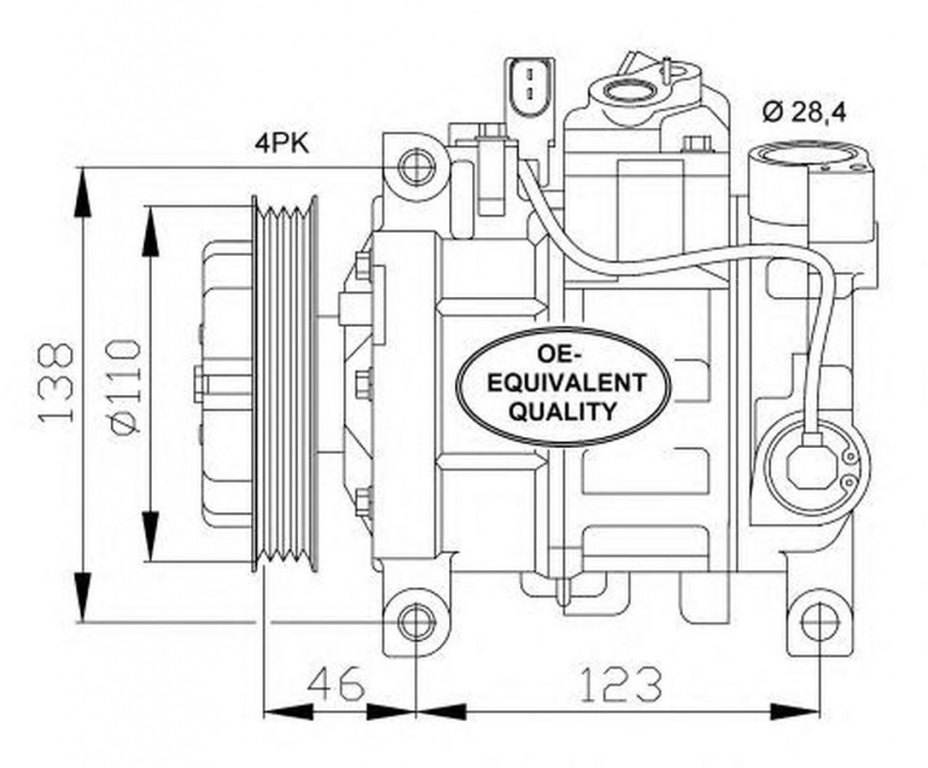 Compresor clima AUDI A4 Cabriolet 8H7 B6 8HE B7 NRF 32105