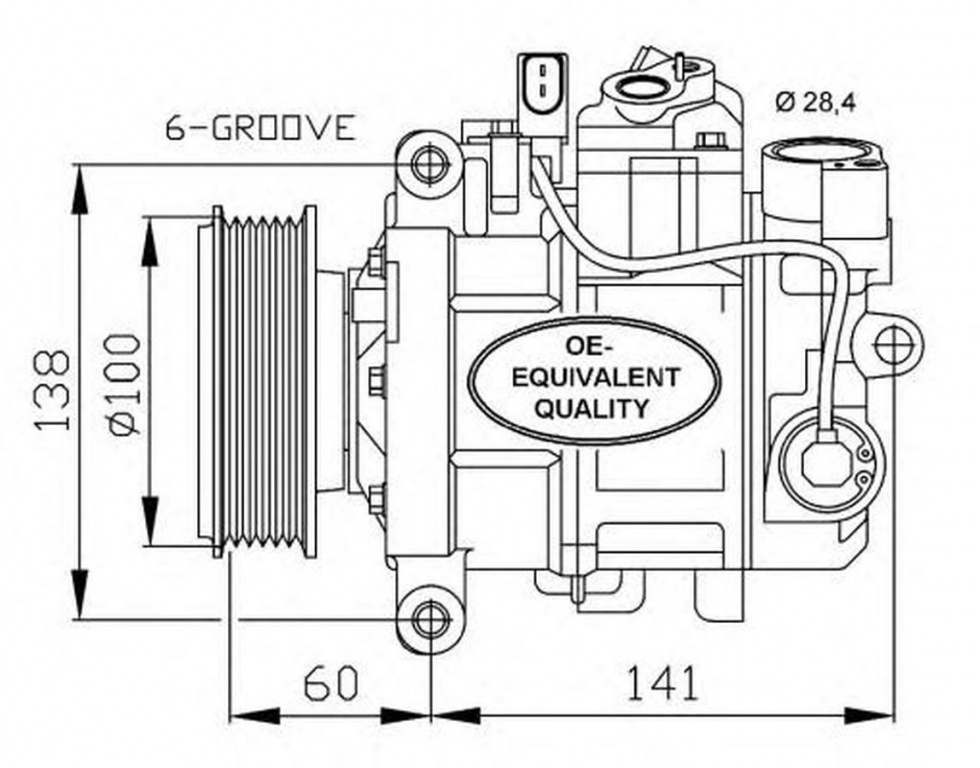 Compresor clima AUDI A6 4F2 C6 NRF 32263