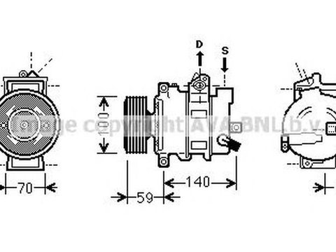 Compresor clima AUDI A6 Avant 4F5 C6 AVA IK314