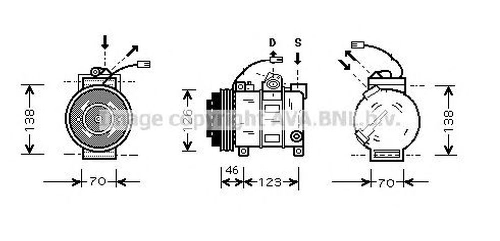 Compresor clima AUDI A8 4D2 4D8 AVA IK015