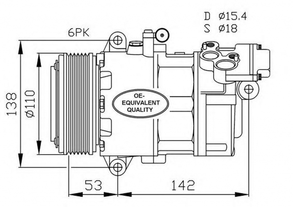 Compresor clima BMW 3 E46 NRF 32184