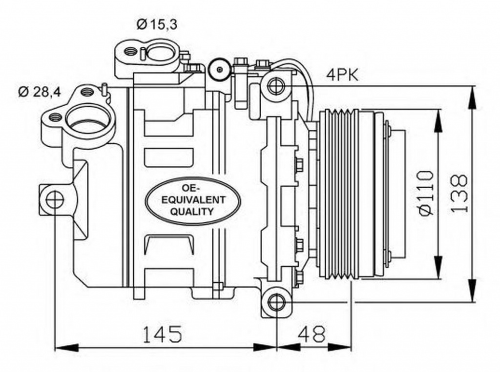 Compresor clima BMW 3 Touring E46 NRF 32465
