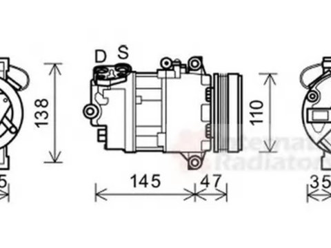 Compresor clima BMW 3 Touring E46 VAN WEZEL 0600K395 PieseDeTop