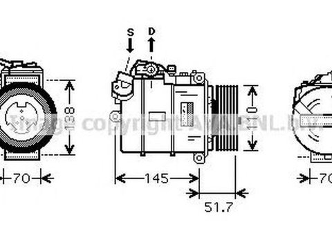 Compresor clima BMW 6 Cabriolet E64 AVA BWK329