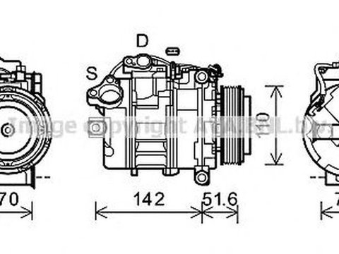 Compresor clima BMW 6 Cabriolet E64 AVA BWK427