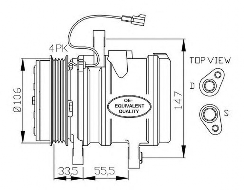 Compresor clima CHEVROLET MATIZ M200 M250 NRF 3243