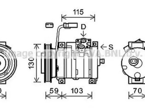 Compresor clima CHRYSLER PT CRUISER PT AVA CRK117 PieseDeTop