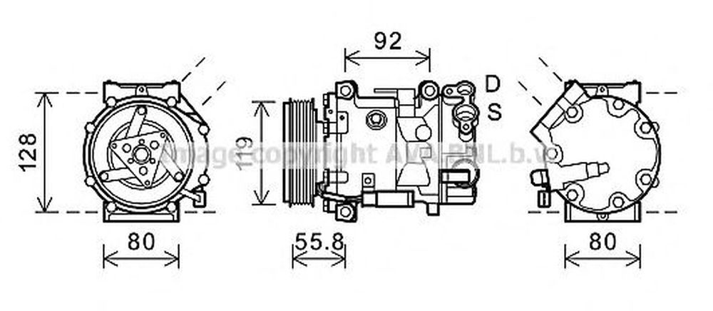 Compresor clima CITROEN C4 II B7 AVA CNK282