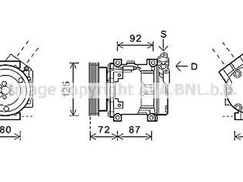 Compresor clima DACIA LOGAN MCV KS AVA RTK468