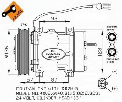 Compresor clima DAF XF 105 NRF 32477