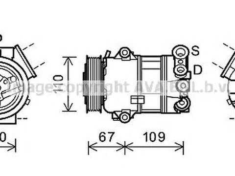 Compresor clima FIAT 500L 199 AVA FTK408