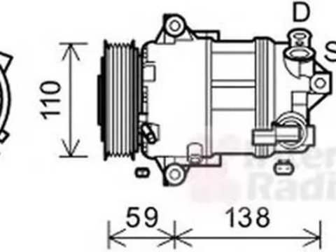 Compresor clima FIAT 500L 199 VAN WEZEL 0100K133 PieseDeTop