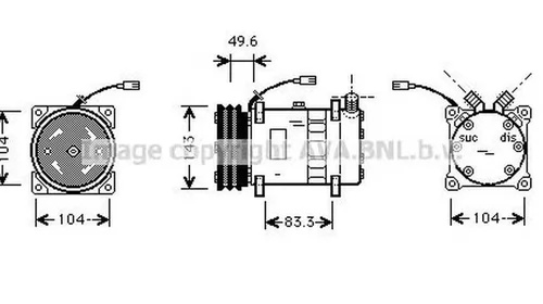 Compresor clima FIAT TIPO 160 AVA FTK324 PieseDeTop