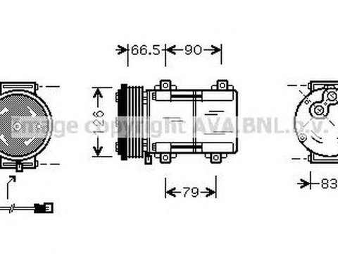 Compresor clima FORD ESCORT CLASSIC Turnier ANL AVA FDK276