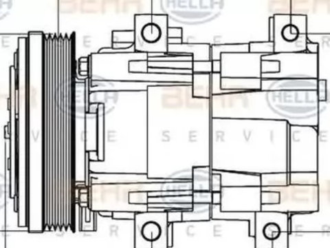 Compresor clima FORD ESCORT CLASSIC Turnier ANL HELLA 8FK351113081 PieseDeTop