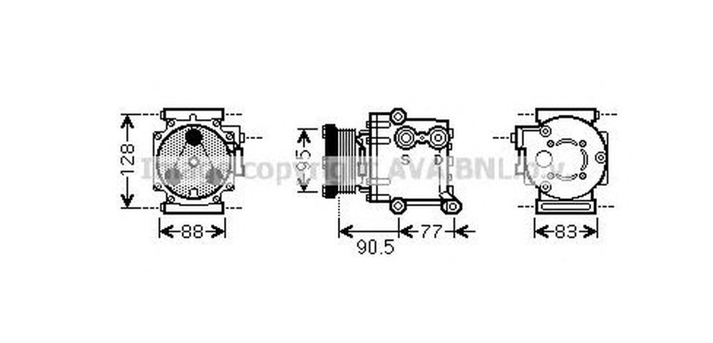 Compresor clima FORD FIESTA V JH JD AVA FDK434