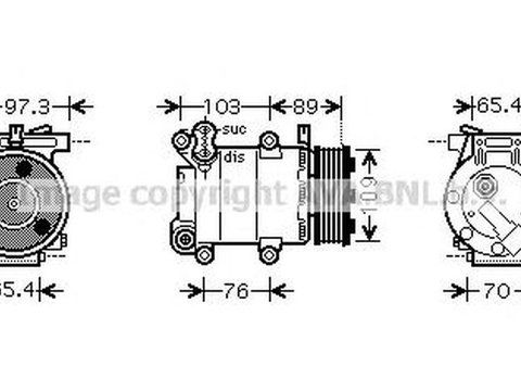 Compresor clima FORD FOCUS II combi DA AVA FDK391