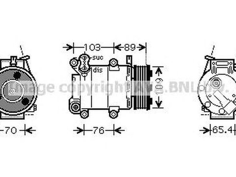 Compresor clima FORD FOCUS II combi DA AVA FDK392