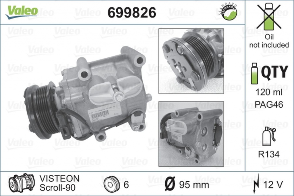 Compresor clima FORD FOCUS II combi DA VALEO 69982