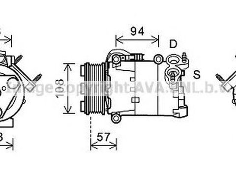 Compresor clima FORD MONDEO IV BA7 AVA FDK482