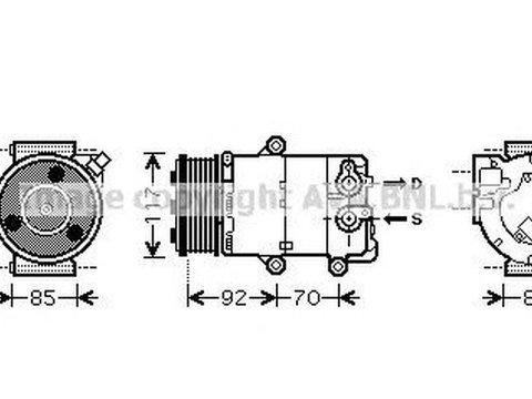 Compresor clima FORD MONDEO IV limuzina BA7 AVA FDK415