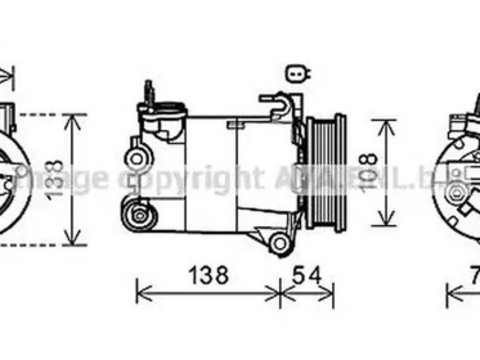 Compresor clima FORD MONDEO IV Turnier BA7 AVA FDK478 PieseDeTop