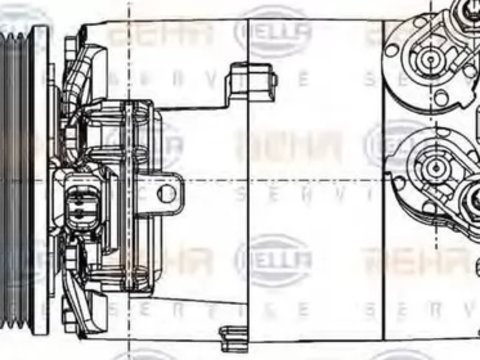 Compresor clima FORD MONDEO IV Turnier BA7 HELLA 8FK351334351 PieseDeTop