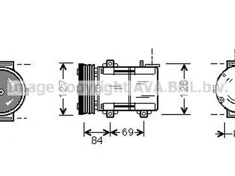 Compresor clima FORD TRANSIT bus AVA FDK167