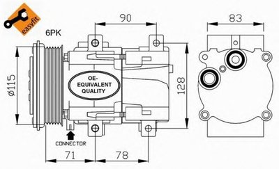 Compresor clima FORD TRANSIT bus FD FB FS FZ FC NR