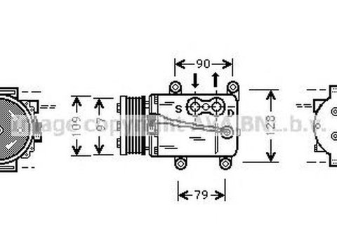 Compresor clima FORD TRANSIT CONNECT P65 P70 P80 AVA FDK105