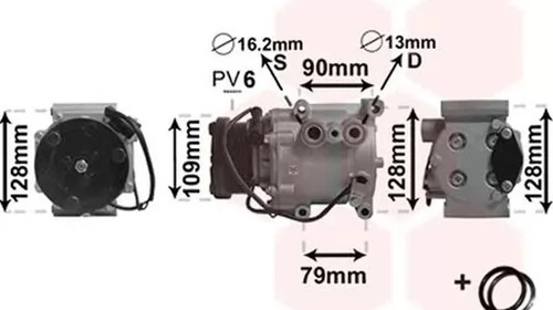 Compresor clima FORD TRANSIT CONNECT P65 P70 P80 VAN WEZEL 1800K105 PieseDeTop