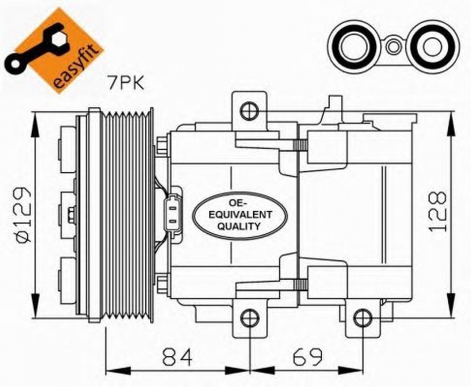 Compresor clima FORD TRANSIT platou sasiu NRF 32447