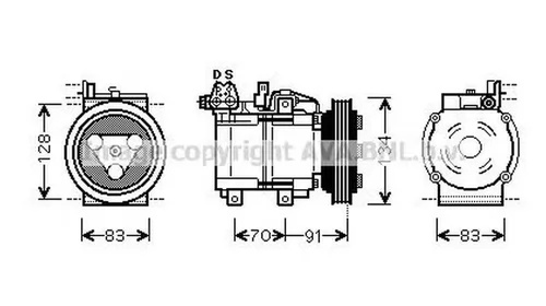 Compresor clima HYUNDAI ACCENT I X3- AVA HYK263 PieseDeTop