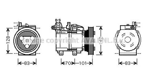 Compresor clima HYUNDAI ACCENT limuzina X3- AVA HYK149 PieseDeTop