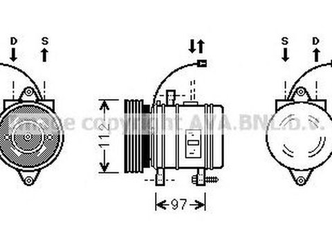 Compresor clima HYUNDAI ATOS MX AVA HYK013