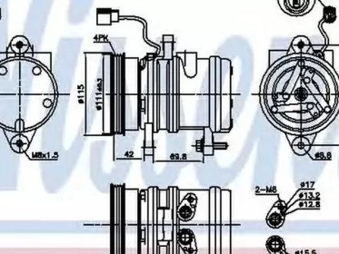 Compresor clima HYUNDAI ATOS MX NISSENS 89272 PieseDeTop